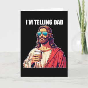 Carte Je Dis à Papa T-Shirt Drôle Religieux Chrétien Jés