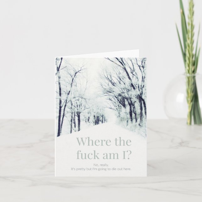 Carte Je dois être perdu. (Devant)