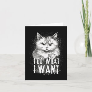 Carte Je Fais Ce Que Je Veux Chat Halloween Drôle Chat H
