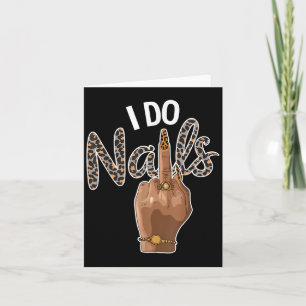 Carte Je fais des ongles Nail Boss Léopard Artiste Ongle