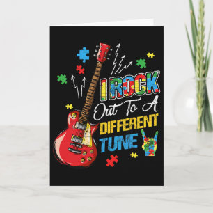 Carte Je fais du rock sur un air différent Autism Awaren