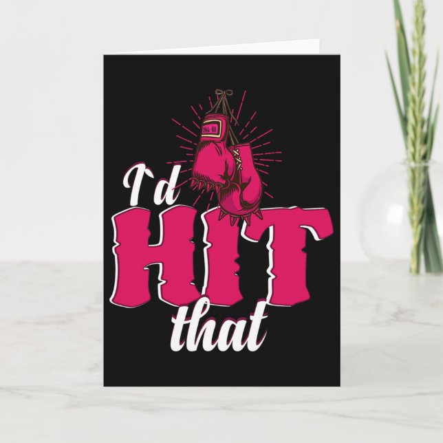 Carte Je frapperais ce cadeau de boxe drôle pour une fem (Devant)