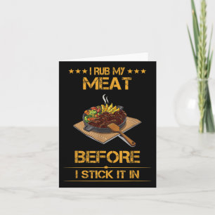 Carte Je Frotte Ma Viande, Été Bbq Drôle Texte