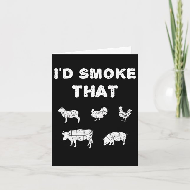 Carte Je fumerais ce chef fumeur Bbq cadeau Tee culinary (Devant)