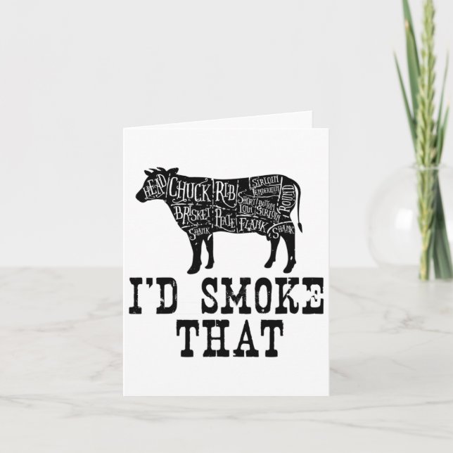 Carte Je fumerais cette vache - Vêtements de Grillmaster (Devant)