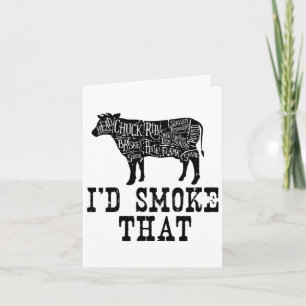 Carte Je fumerais cette vache - Vêtements de Grillmaster