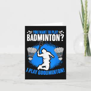 Carte Je joue au volant de raquette de goodminton passe-