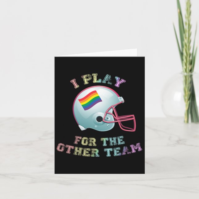 Carte Je Joue Pour L'Autre Équipe Gay pride Football (Devant)