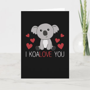 Carte Je Koalove Vous Mignon Koala Avec Des Cœurs Animau