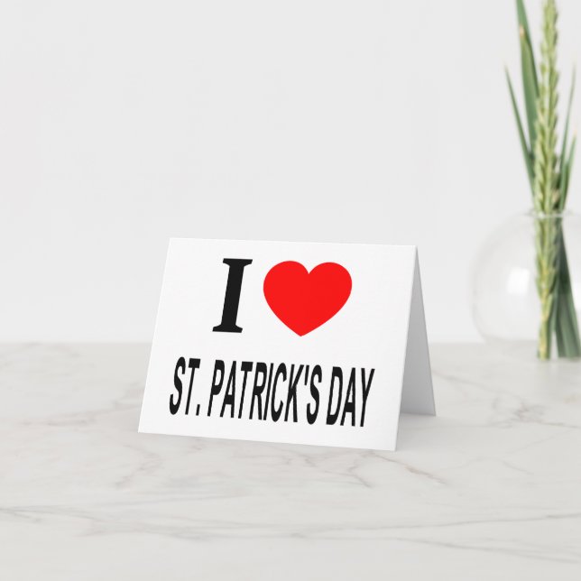 Carte Je ❤️ la Saint-Patrick (Devant)