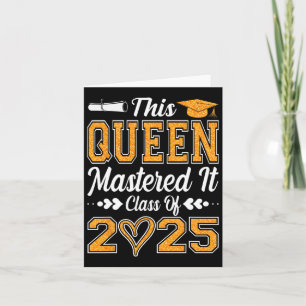 Carte Je L'Ai Maîtrisé Masters Queen Graduation Cl De 20