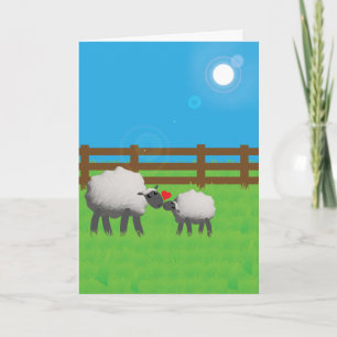Carte JE LAINE Toujours amour BREBIS MAMAN 