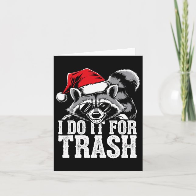 Carte Je Le Fais Pour La Déchets Drôle Possum Noël Père  (Devant)