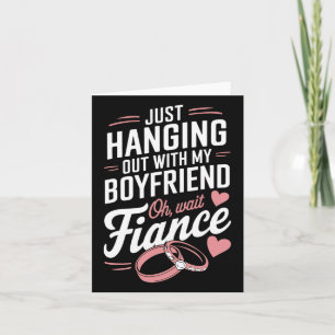 Carte Je M'Accroche Avec Ma Fiancée Fiancée Couple Maria