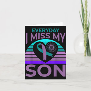 Carte Je Manque Mon Fils Coeur Tournesol Suicide Sensibi
