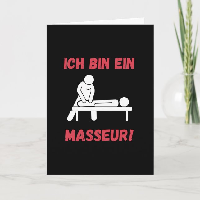 Carte Je Massage Un Masseur (Devant)