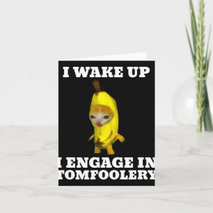 Carte Je me réveille Je fais des bêtises Mème de chat 