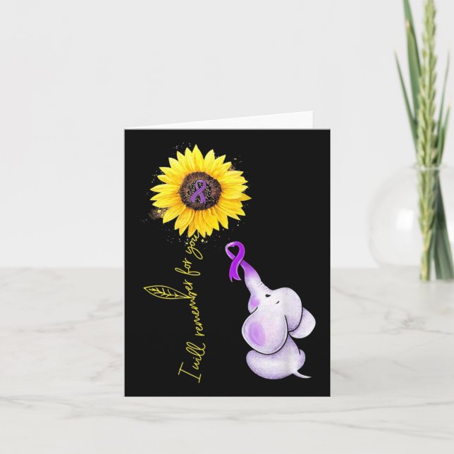 Carte Je Me Souviendrai De Vous Sunflower Alzheimerheime (Devant)