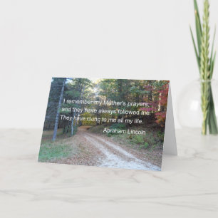 Carte Je me souviens des prières de ma Mère...