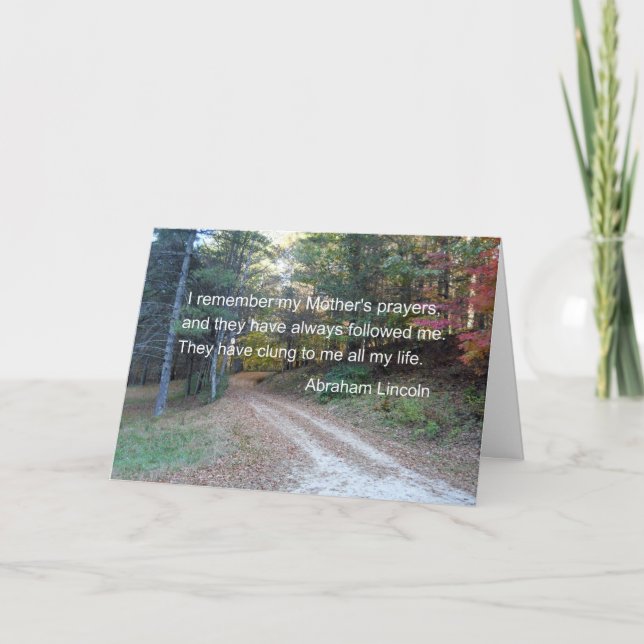 Carte Je me souviens des prières de ma Mère... (Devant)