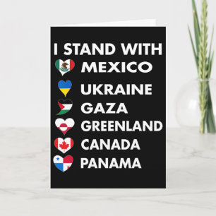 Carte Je me tiens avec Canada Groenland Mexique Panama G