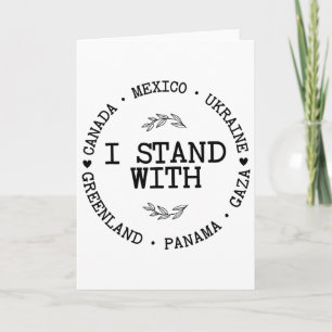 Carte Je me tiens avec Canada Groenland Mexique Panama G