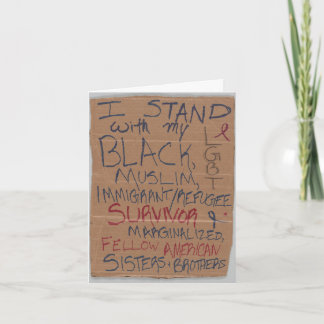 Carte Je me tiens avec ma communauté LGBT, noire, musulm