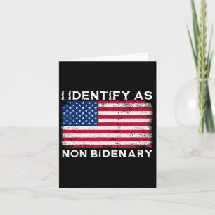 Carte Je M'Identifie Comme Patriot Américain Drapeau 4 N