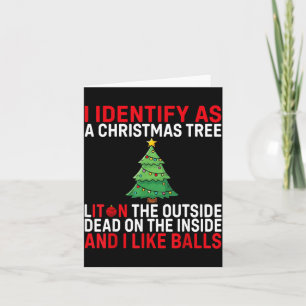 Carte Je m'identifie comme un arbre de Noël allumé à l'e