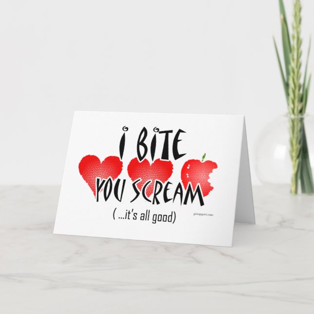 Carte Je mords, vous criez et la Mlle d'I vraiment vous (Devant)