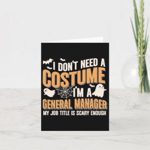 Carte Je n'ai pas besoin d'un costume, je suis un direct