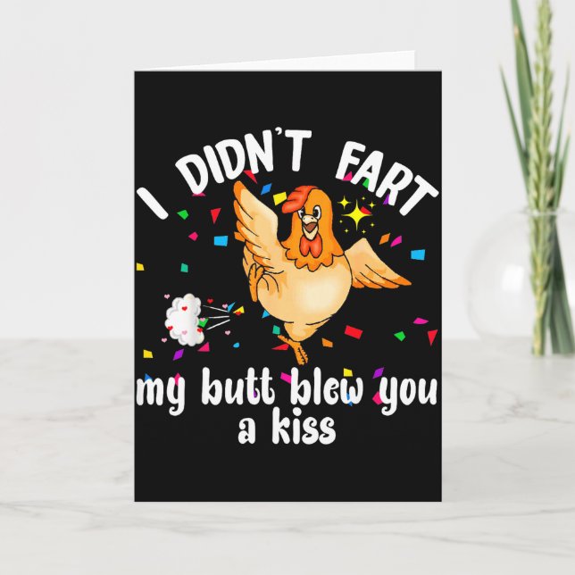 Carte Je N'ai Pas Péter Mon Cul Vous A Envoyé Un Baiser  (Devant)