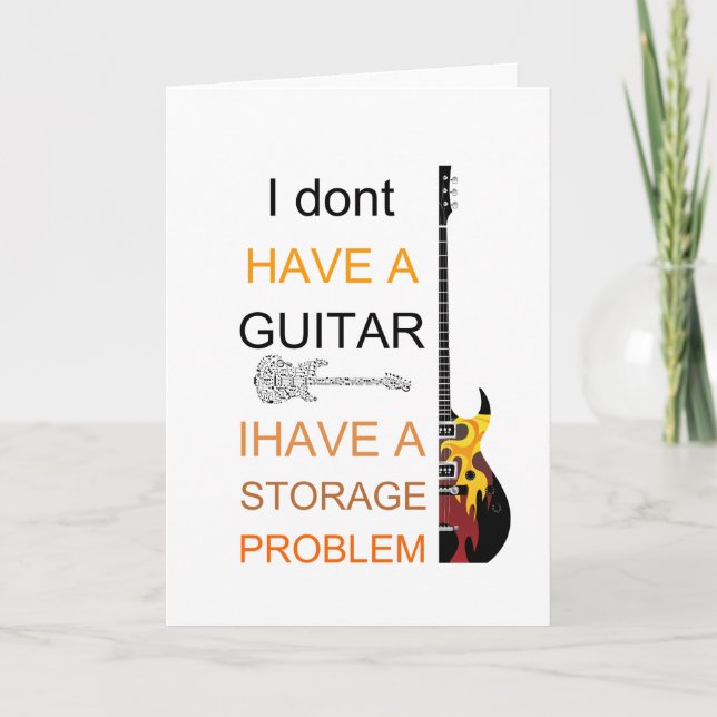 Carte je n'ai pas un problème de guitare j'ai un problèm (Devant)