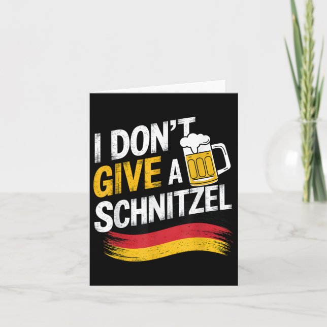 Carte Je Ne Donne Pas De Bière Allemande Schnitzel Wurst (Devant)