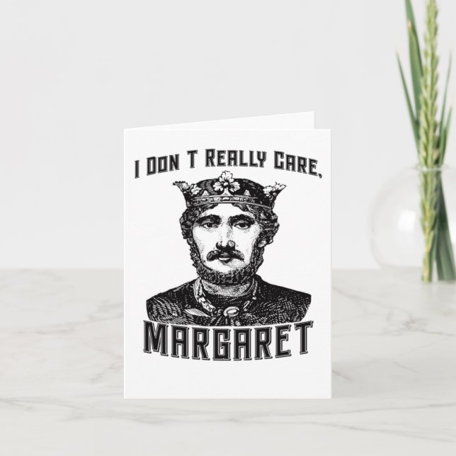 Carte Je ne me soucie pas vraiment Margaret Nouveau mème (Devant)