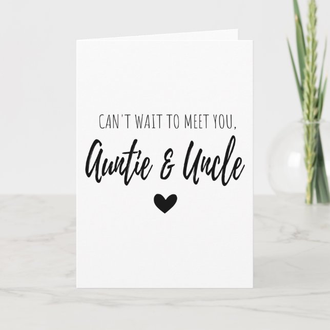 Carte Je ne peux pas attendre de vous rencontrer tante e (Devant)