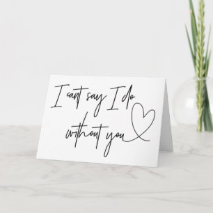 Carte Je ne peux pas dire que je fais sans vous la