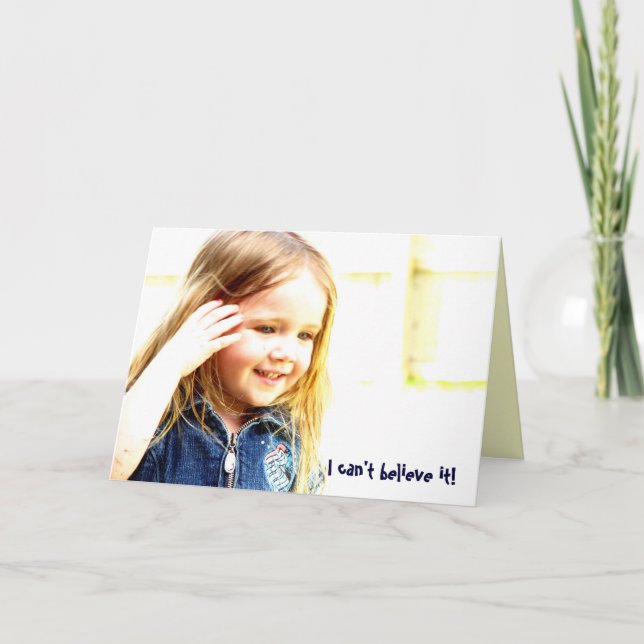Carte Je ne peux pas le croire ! (Devant)