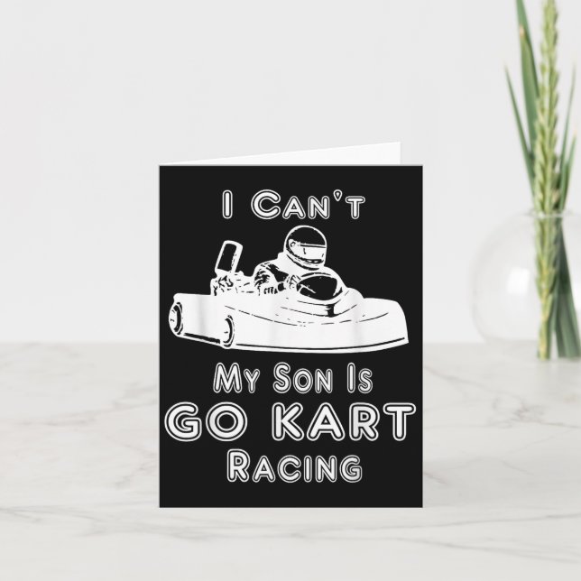 Carte Je ne peux pas, mon fils fait du karting  (Devant)
