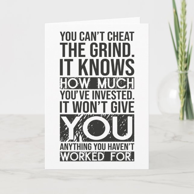Carte Je ne peux pas tricher sur le terrain - Gym, Hustl (Devant)