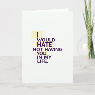 Carte Je ne peux pas vivre sans toi