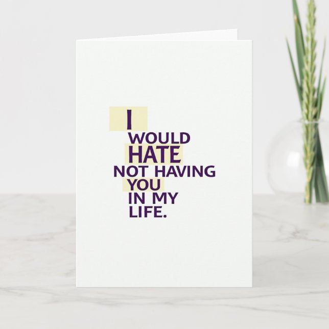 Carte Je ne peux pas vivre sans toi (Devant)