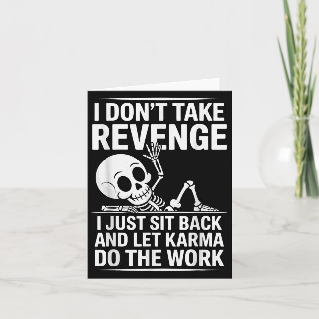 Carte Je ne prends pas ma revanche, je me contente de m' (Devant)