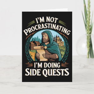Carte Je ne procrastine pas Funny Side Quests Joueur