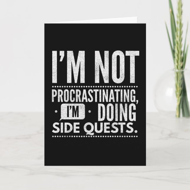 Carte Je Ne Procrastine Pas Les Quêtes Côtières (Devant)