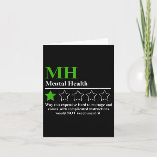 Carte Je Ne Recommanderais Pas Funny Mentals Santé