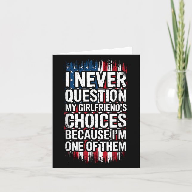 Carte Je ne remets jamais en question les choix de ma pe (Devant)