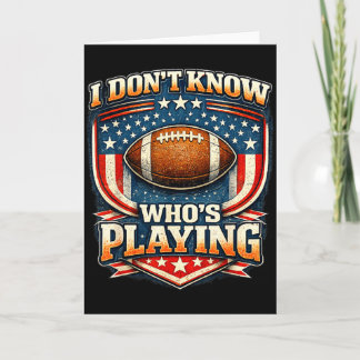 Carte Je ne sais même pas qui joue l'humour de football