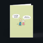 Carte "Je ne sens pas mon pouls" Funny Birthday Card 011<br><div class="desc">Bande dessinée amusante carte d'anniversaire.</div>