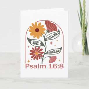 Carte Je ne serai pas secoué Bible Verse Fleur sauvage